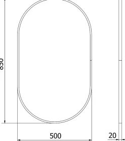 Silla Global SILLA Miroir mural ovale, 85 x 50 cm, cadre doré