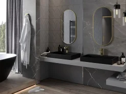 Miroir Grossissant|Silla Global SILLA Miroir mural ovale, 90 x 45 cm, cadre doré
