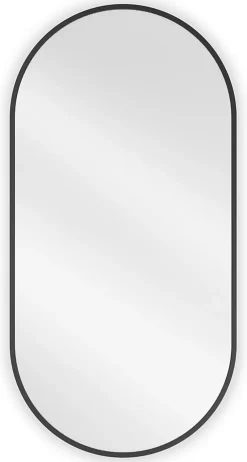 Silla Global SILLA Miroir mural ovale, 90 x 45 cm, cadre noir