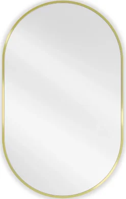 Silla Global SILLA Miroir mural ovale, 90 x 55 cm, cadre doré