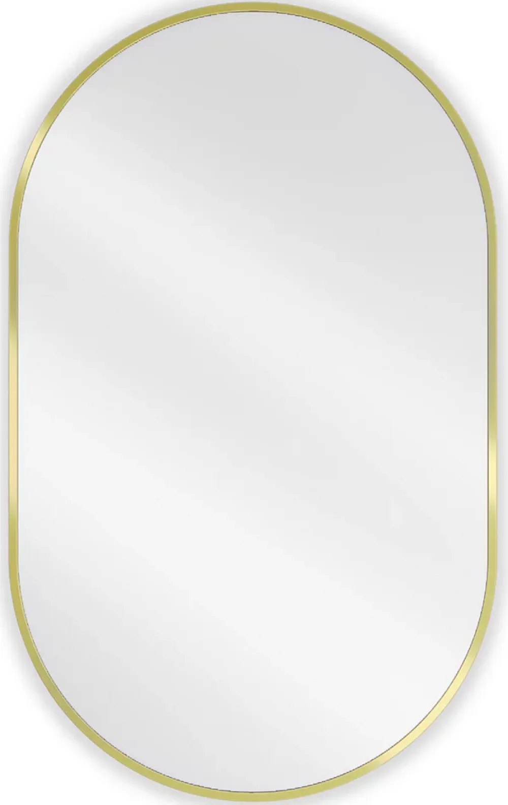 Silla Global SILLA Miroir mural ovale, 90 x 55 cm, cadre doré