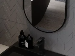 Miroir Grossissant|Silla Global SILLA Miroir mural ovale, 70 x 50 cm, cadre noir