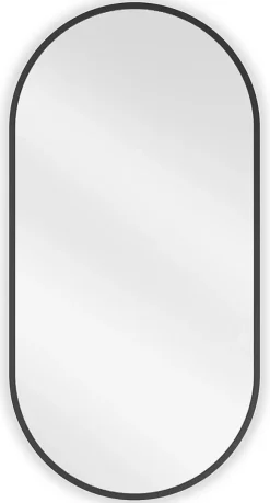 Silla Global SILLA Miroir mural ovale, 80 x 40 cm, cadre noir