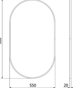 Miroir Grossissant|Silla Global SILLA Miroir mural ovale, 90 x 55 cm, cadre noir