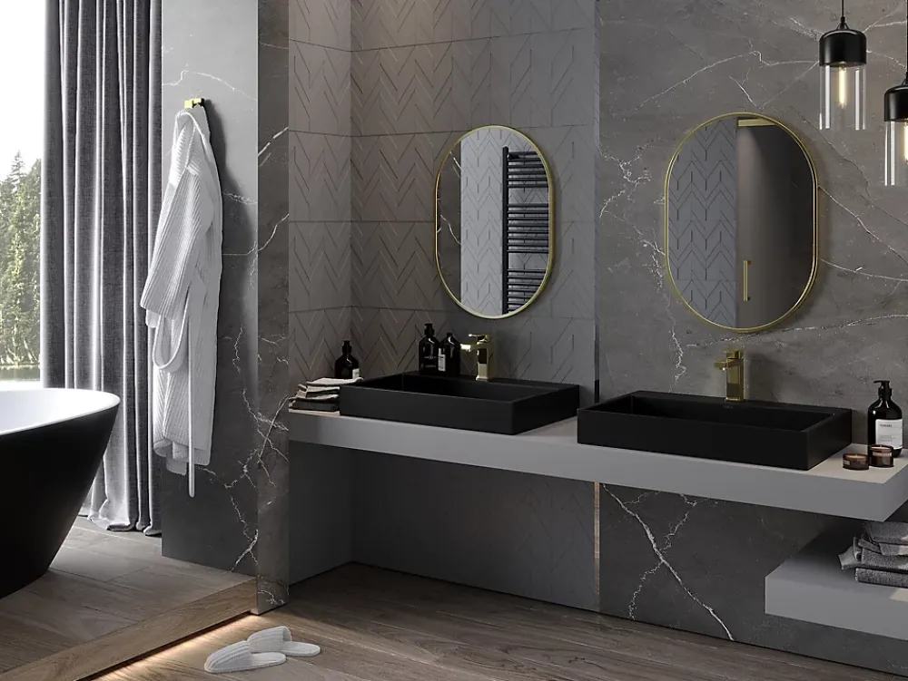 Miroir Grossissant|Silla Global SILLA Miroir mural ovale, 70 x 50 cm, cadre doré