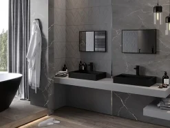 Silla Global SILLA Miroir mural rectangulaire, 60 x 40 cm, cadre noir