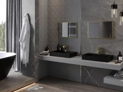 Miroir Grossissant|Silla Global SILLA Miroir mural rectangulaire, 60 x 40 cm, cadre doré