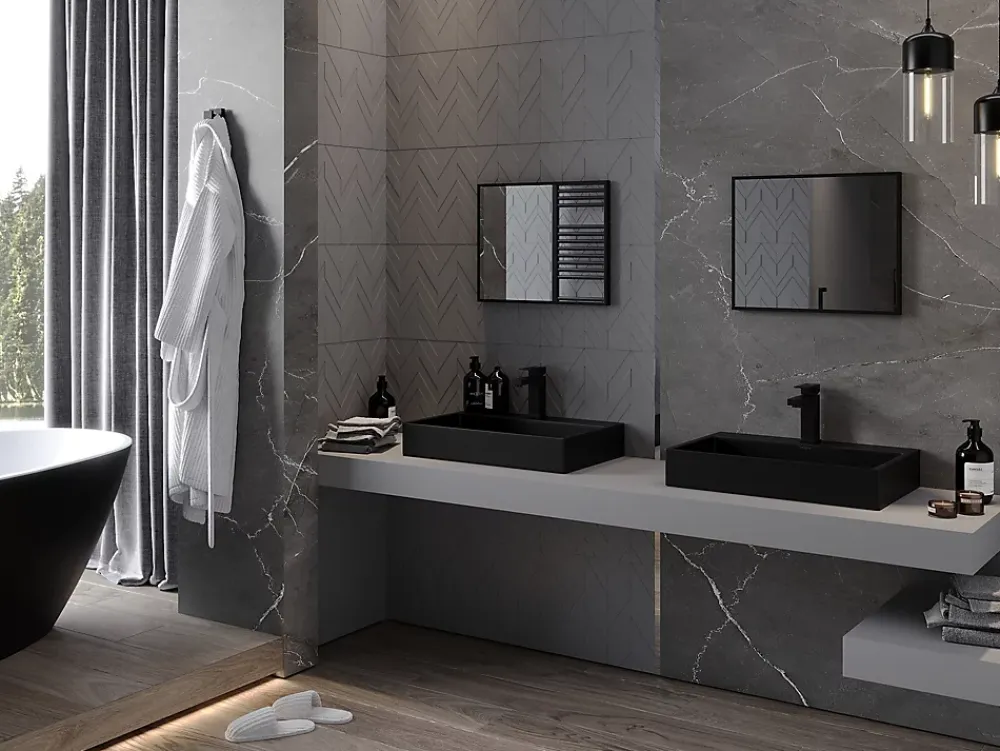 Silla Global SILLA Miroir mural rectangulaire, 50 x 40 cm, cadre noir