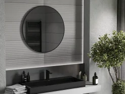 Miroir Grossissant|Silla Global SILLA Miroir mural rond, 85 cm, cadre noir