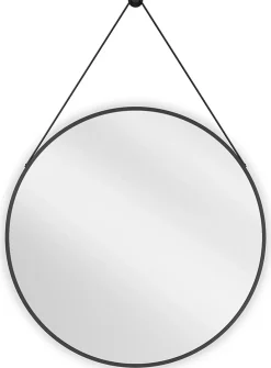 Silla Global SILLA Miroir mural rond, 70 cm, cadre noir