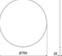 Miroir Grossissant|Silla Global SILLA Miroir mural rond, 70 cm, cadre doré