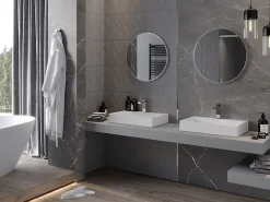 Miroir Grossissant|Silla Global SILLA Miroir mural rond, 60 cm, cadre chromé
