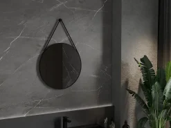 Miroir Grossissant|Silla Global SILLA Miroir mural rond, 60 cm, cadre noir