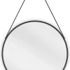 Silla Global SILLA Miroir mural rond, 50 cm, cadre noir