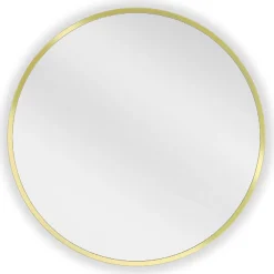 Silla Global SILLA Miroir mural rond, 50 cm, cadre doré