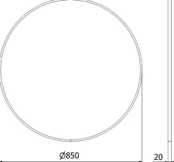 Silla Global SILLA Miroir mural rond, 85 cm, cadre doré