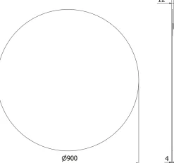 Silla Global SILLA Miroir mural rond, 90 cm, sans cadre