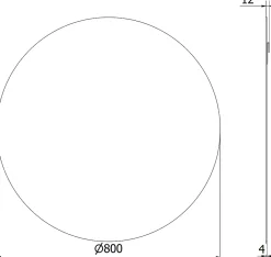 Miroir Grossissant|Silla Global SILLA Miroir mural rond, 80 cm, sans cadre