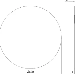 Silla Global SILLA Miroir mural rond, 60 cm, sans cadre