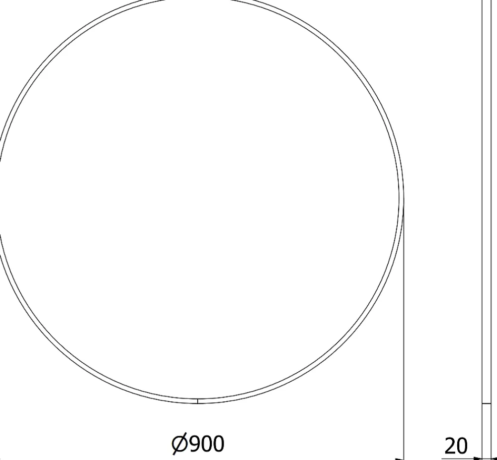 Silla Global SILLA Miroir mural rond, 90 cm, cadre doré