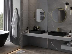 Miroir Grossissant|Silla Global SILLA Miroir mural rond, 65 cm, cadre doré