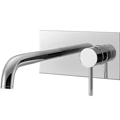 Silla Global SILLA Mitigeur lavabo moderne en Laiton, mural à encastrer, Chromé