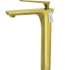Silla Global SILLA Mitigeur lavabo moderne bec haut en Laiton, économie d'eau, Doré