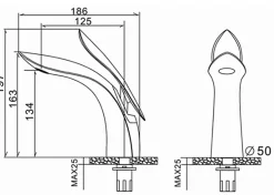Silla Global SILLA Mitigeur lavabo moderne en Laiton, économie d'eau, Doré