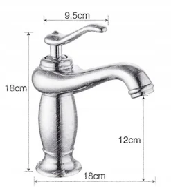 Silla Global SILLA Mitigeur lavabo retro en Laiton, économie d'eau, Vintage doré
