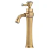 Robinet Lavabo Et Vasque|Silla Global SILLA Mitigeur lavabo retro bec haut en Laiton, économie d'eau, Vintage doré