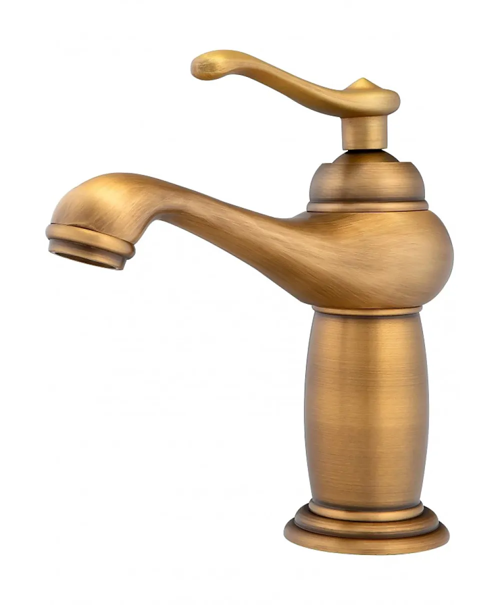 Robinet Lavabo Et Vasque|Silla Global SILLA Mitigeur lavabo retro en Laiton, économie d'eau, Vintage doré