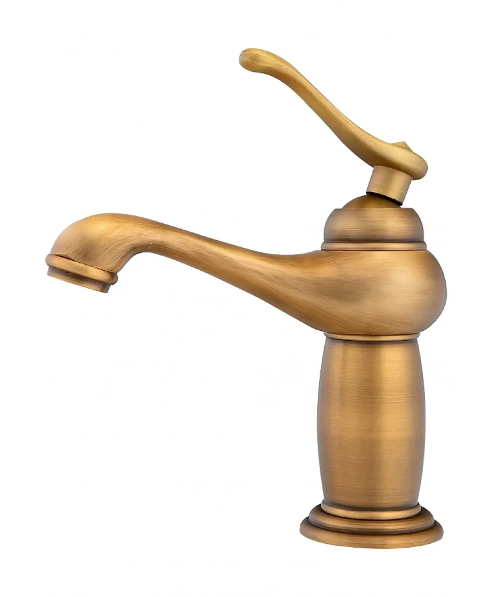 Robinet Lavabo Et Vasque|Silla Global SILLA Mitigeur lavabo retro en Laiton, économie d'eau, Vintage doré