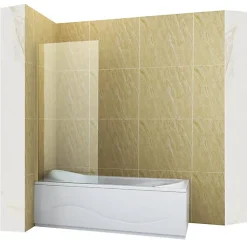 Silla Global Silla Pare-baignoire ASTON, fixe, 80x150 cm, Doré brossé