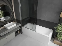 Silla Global Silla Pare-baignoire fixe, 100x150 cm, Chromé