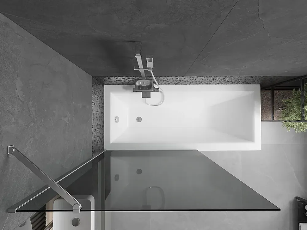 Silla Global Silla Pare-baignoire fixe, 100x150 cm, Chromé