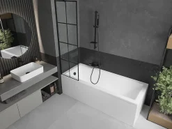 Pare-Baignoire|Silla Global Silla Pare-baignoire fixe, 50x150 cm, Noir