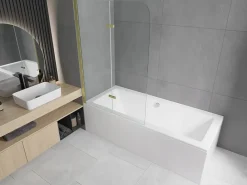 Silla Global Silla Pare-baignoire fixe, 80x140 cm, Doré