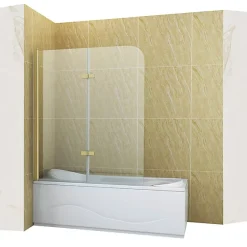 Pare-Baignoire|Silla Global Silla Pare-baignoire MARION, pivotant, 100x140 CM, Doré brossé