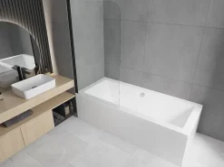 Pare-Baignoire|Silla Global Silla Pare-baignoire pivotant, 70x140 cm, Noir