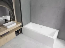 Pare-Baignoire|Silla Global Silla Pare-baignoire pivotant, 70x140 cm, Noir