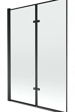 Silla Global Silla Pare-baignoire pivotant, 120x150 cm, Noir