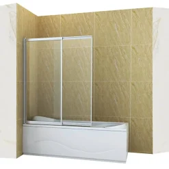 Silla Global Silla Pare-baignoire SPENCER, rabattable, 120x150 CM, Chromé