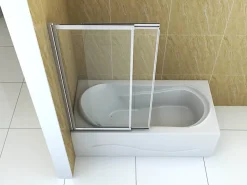 Silla Global Silla Pare-baignoire SPENCER, rabattable, 120x150 CM, Chromé