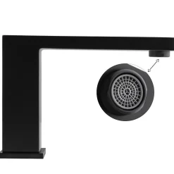 Robinet De Baignoire|Silla Global Silla Robinet De Baignoire en Laiton sur plage 3 trous, Noir mat