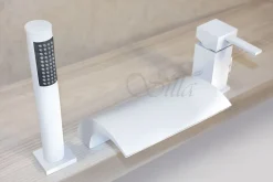 Robinet De Baignoire|Silla Global Silla Robinet De Baignoire en Laiton sur plage 3 trous, Blanc