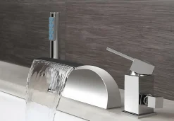 Silla Global Silla Robinet De Baignoire en Laiton sur plage 3 trous, Chrome