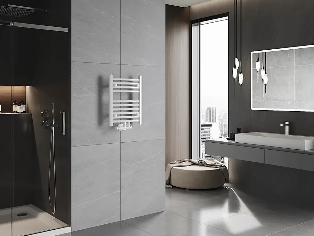Silla Global Silla Sèche-serviettes eau chaude 179W 50x40x4,4cm, Blanc