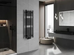 Silla Global Silla Sèche-serviettes eau chaude 442W 120x40x4,4cm, Noir