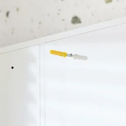 Armoire De Salle De Bains|Sobuy Armoire Murale avec Miroir, 1 Porte 3 Compartiments, Étagères Réglables, Blanche