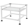 Etendoir À Linge|Ml-Design Socle de machine à laver avec étagère extensible base sèche-linge en acier blanc
